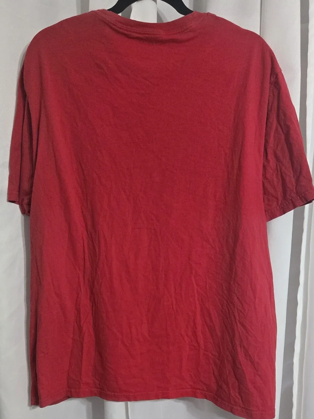 adidas Red Houston Rockets Graphic Tee with Yellow Logo